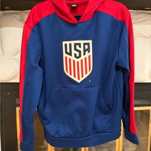 USA Hoodie - Red and Blue